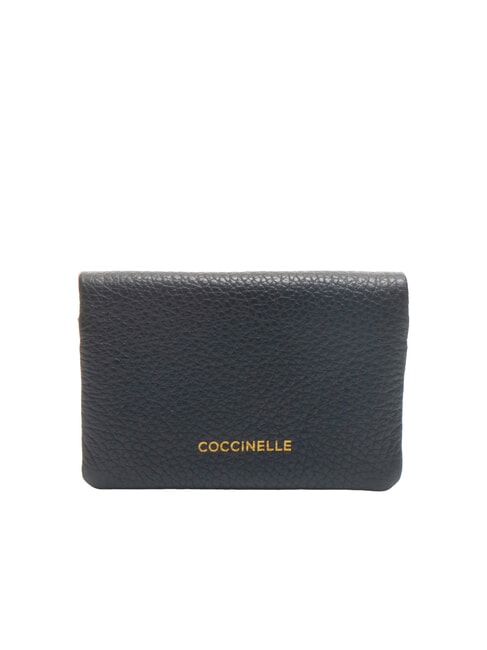 COCCINELLE SOFTY Kartenetui aus gehämmertem Leder Mitternachtsblau - Brieftaschen Damen