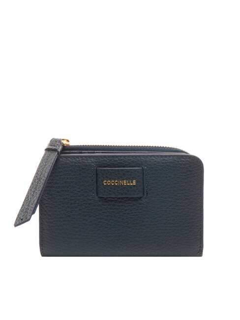 COCCINELLE VOILE Mittelgroße Brieftasche aus gehämmertem Leder Mitternachtsblau - Brieftaschen Damen