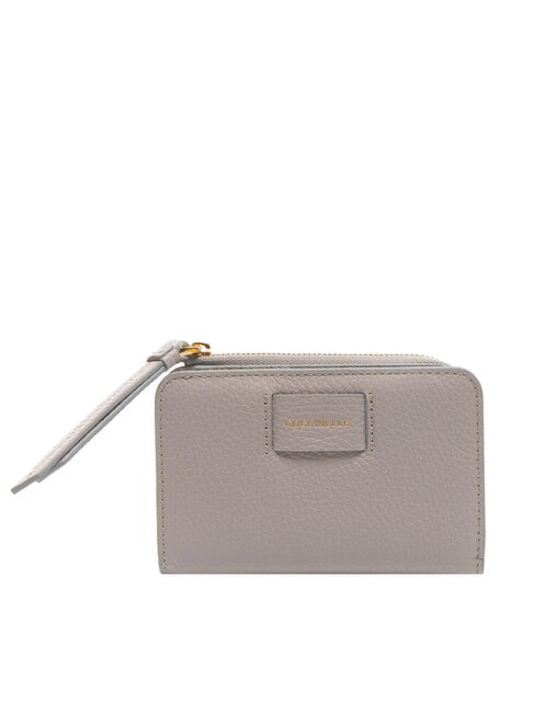 COCCINELLE VOILE Mittelgroße Brieftasche aus gehämmertem Leder hellgrau - Brieftaschen Damen