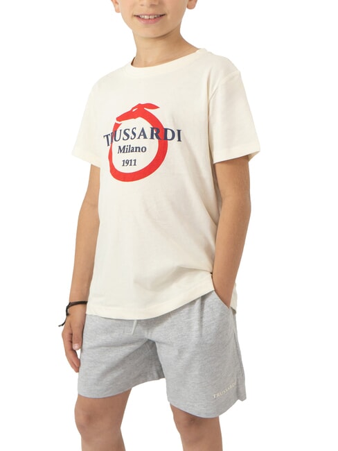 TRUSSARDI FESTI Set aus T-Shirt und Bermudashorts milchig/grau meliert - Trainingsanzüge für Kinder