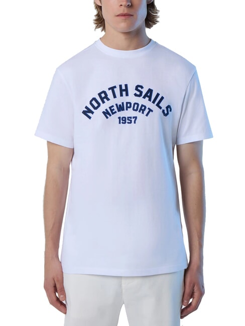 NORTH SAILS NEWPORT Baumwoll-T-Shirt mit Bogenlogo Weiß - Herren-T-Shirts