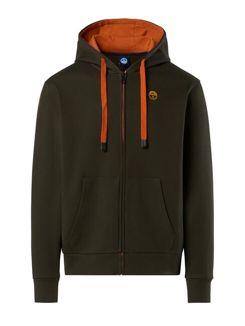 NORTH SAILS LOGO Kapuzenjacke mit durchgehendem Reißverschluss Waldgrün - Sweatshirts Herren