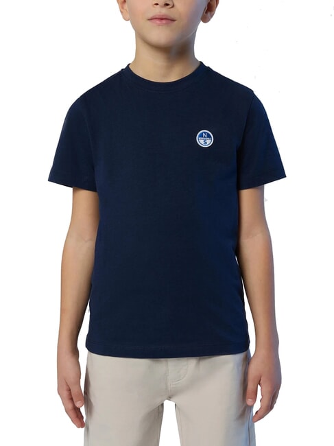 NORTH SAILS LOGO KIDS Kurzärmliges Baumwoll-T-Shirt Navy blau - Kinder-T-Shirt