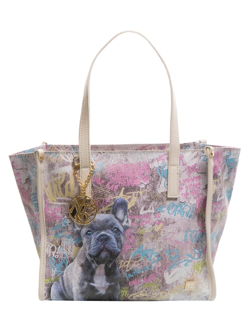 YNOT BEST FRIENDS Umhänge-Shoppingtasche mit Anhänger Hundewand - Damentaschen