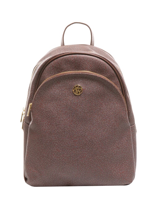 YNOT LUX Runder Rucksack mit Tasche Mahagoni - Damentaschen