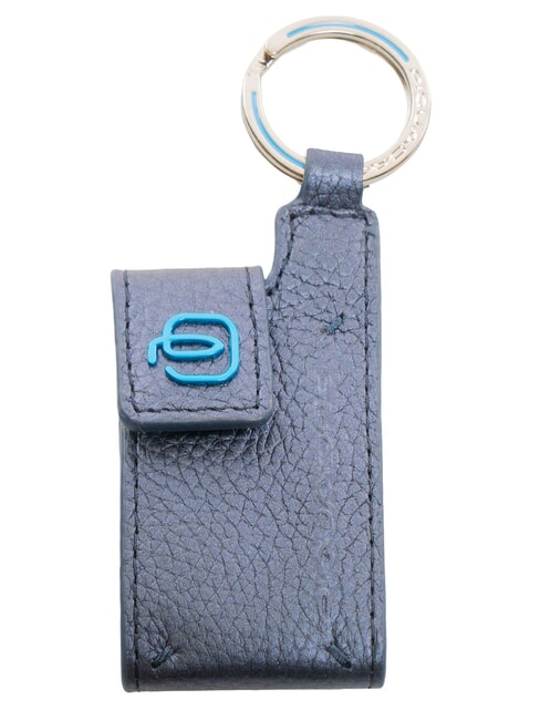 PIQUADRO BLUE SQUARE Schlüsselanhänger / Adresshalter aus Leder  blau - Schlüsselanhänger und Schlüsseletuis
