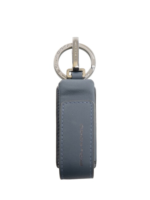 PIQUADRO PQJ  Leder-Schlüsselanhänger mit USB-Stick Blau - Schlüsselanhänger und Schlüsseletuis