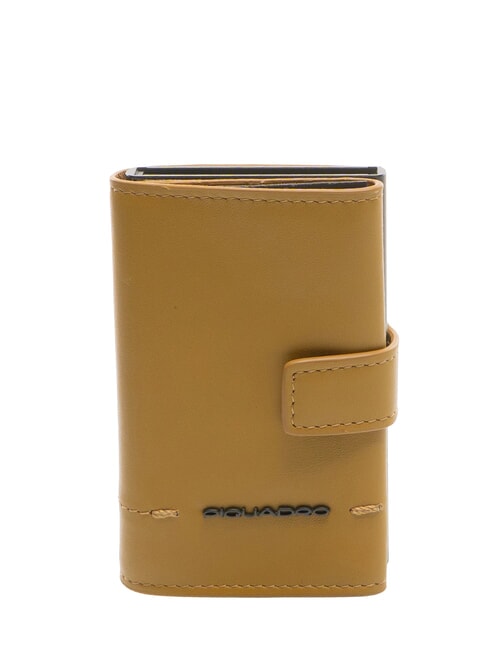 PIQUADRO KIRI Kartenhalter aus Leder Gelb - Brieftaschen Herren