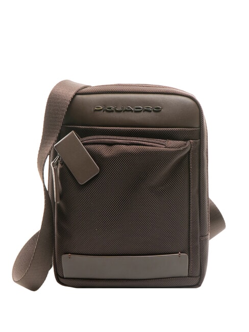 PIQUADRO KLOUT Tasche aus Leder und Stoff MORO - Umhängetaschen Herren