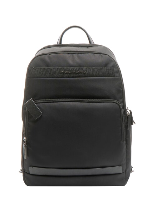 PIQUADRO KLOUT Rucksack aus Leder und Stoff, 15,6-Zoll-PC-Halterung schwarz5 - PC-Rucksäcke