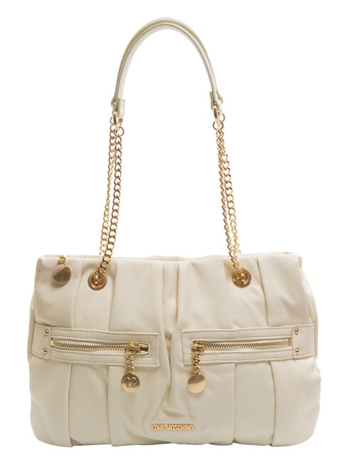 LOVE MOSCHINO ZIPPER Umhängetasche Elfenbein - Damentaschen