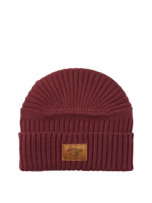 TIMBERLAND RIBBED Hut mit Manschette gelbbrauner Portwein - Mützen/Hüte