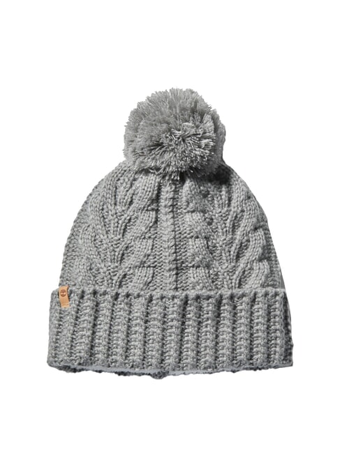 TIMBERLAND CABLE PREMIUM  Mütze mit Bommel hell / grau / meliert - Mützen/Hüte