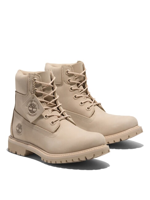 TIMBERLAND PREMIUM 6 INCH  Gepolsterte Stiefeletten aus Leder hell beige - Damenschuhe