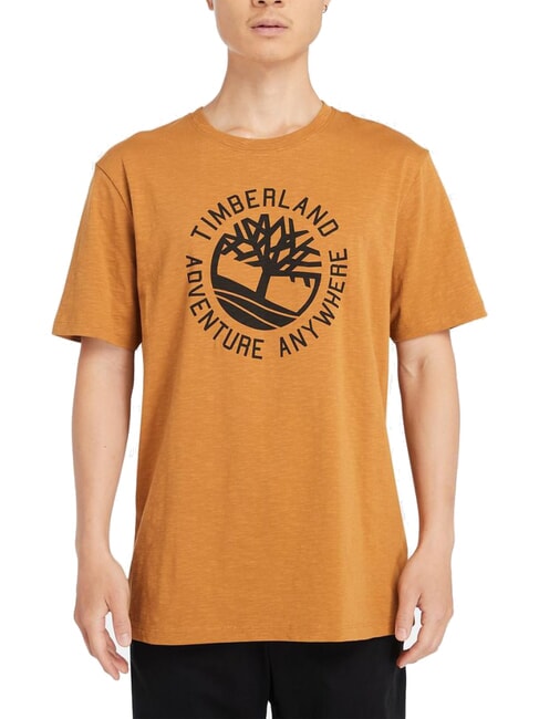 TIMBERLAND TFO SLOGAN LOGO Baumwoll-T-Shirt Weizenstiefel - Herren-T-Shirts