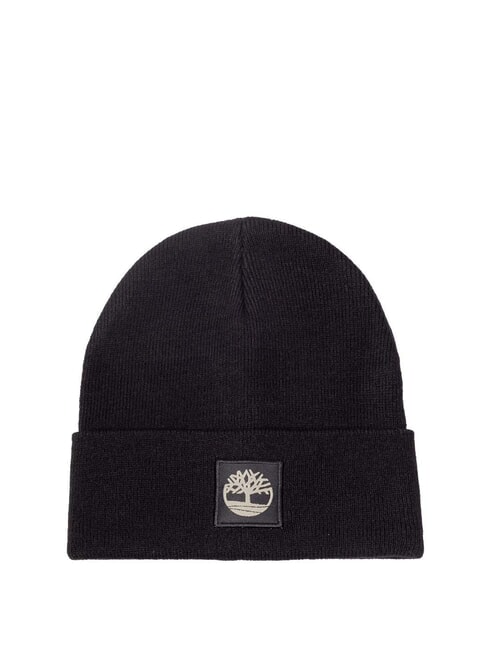 TIMBERLAND TONAL PATCH  Mütze mit Umschlag SCHWARZ - Mützen/Hüte