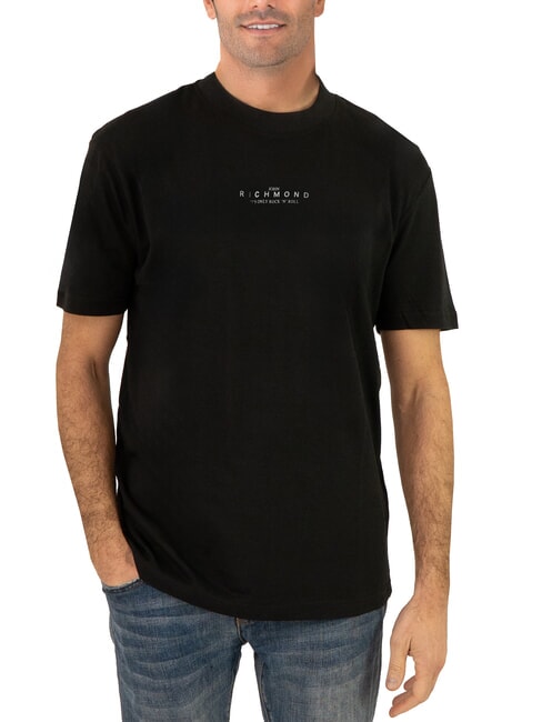 JOHN RICHMOND HERMOSO Baumwoll-T-Shirt mit Logo schwarz/weiß - Herren-T-Shirts