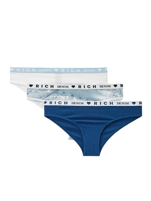 JOHN RICHMOND TODY 3er-Set Slips weiß/blau/t. - Damenslip