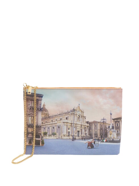 YNOT YESBAG SPECIAL Umhängetasche aus Metall mit Umschlag Catania-Kathedrale - Damentaschen