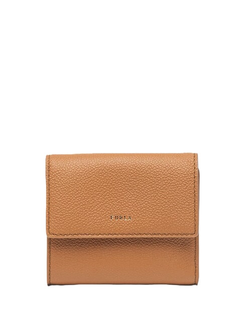 FURLA GOCCIA Mittelgroße Brieftasche aus Leder Brandy - Brieftaschen Damen