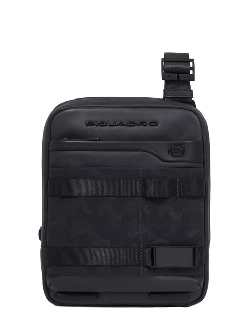 PIQUADRO FXP Ledertasche Schwarz - Umhängetaschen Herren