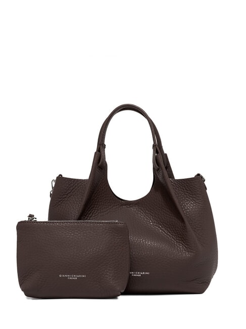 GIANNI CHIARINI DUA Umhängetasche aus Leder Espresso-Biber - Damentaschen