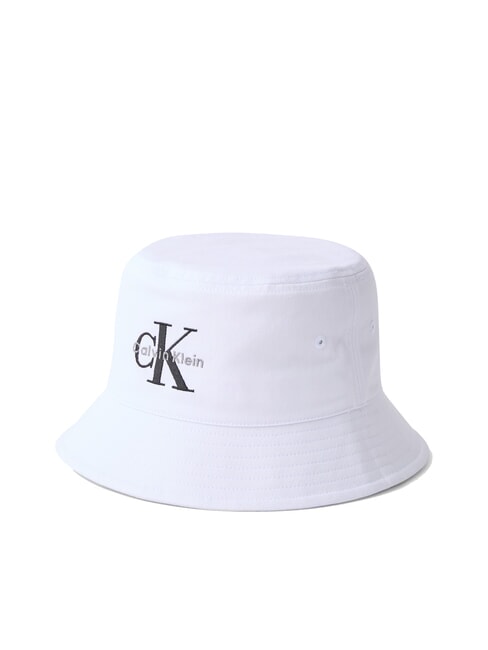 CALVIN KLEIN CKJ MONO LOGO Fischerhut aus Baumwolle ck weiß - Mützen/Hüte