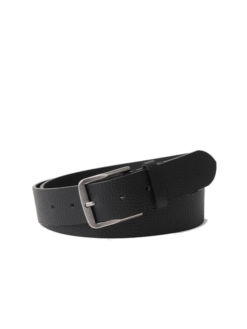 CALVIN KLEIN CKJ CLASSIC Kürzbarer Ledergürtel schwarz/antiksilber - Gürtel