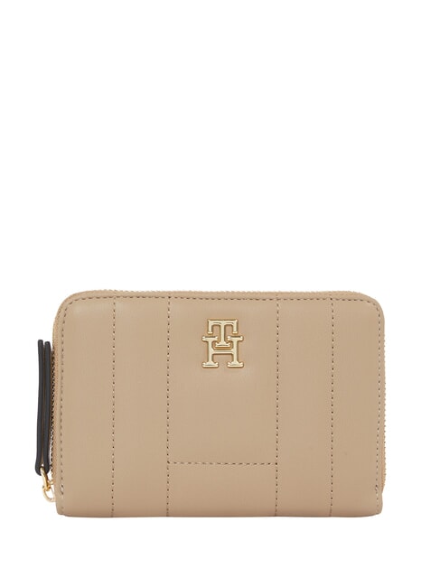TOMMY HILFIGER TH FEMININE Geldbörse mit Rundum-Reißverschluss Küstentaupe - Brieftaschen Damen