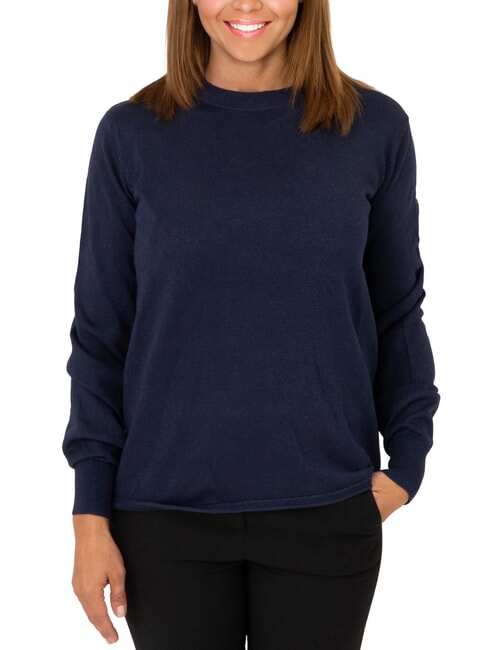 JOHN RICHMOND PARANA Lurex-Cardigan mit Rundhalsausschnitt Blau - Damenpullover