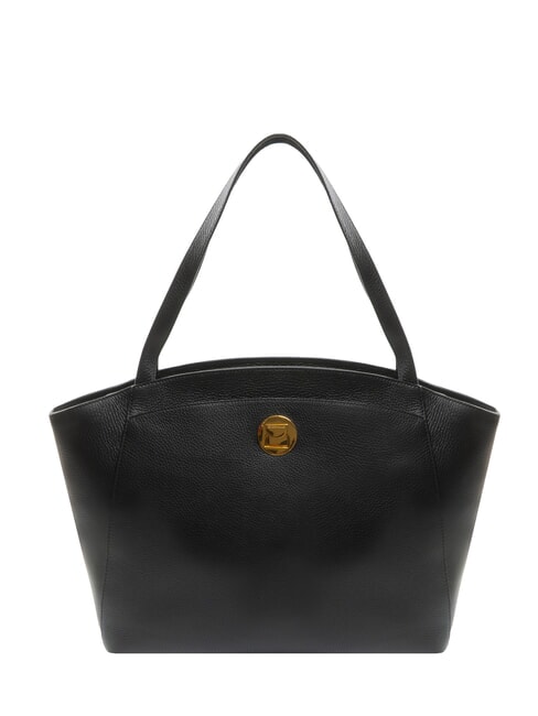COCCINELLE LIYA Schultertasche aus gehämmertem Leder Schwarz - Damentaschen