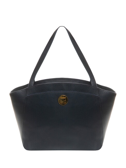 COCCINELLE LIYA Schultertasche aus gehämmertem Leder Mitternachtsblau - Damentaschen