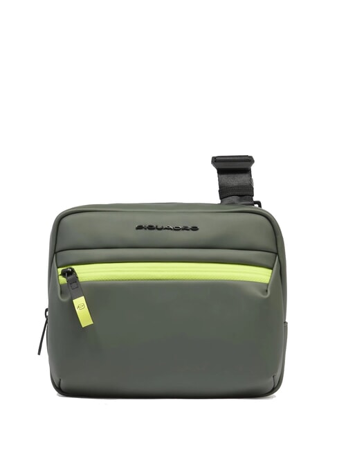 PIQUADRO CORNER SPECIALE GOMMATO Wasserabweisende Tasche GRÜN - Umhängetaschen Herren
