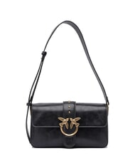 PINKO LOVE ONE CLASSIC Ledertasche mit doppeltem Schultergurt - Damentaschen