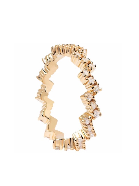 PDPAOLA THE NEW ESSENTIALS THE ZIPPER Vergoldeter Ring mit Zirkonia Gold - Ringe