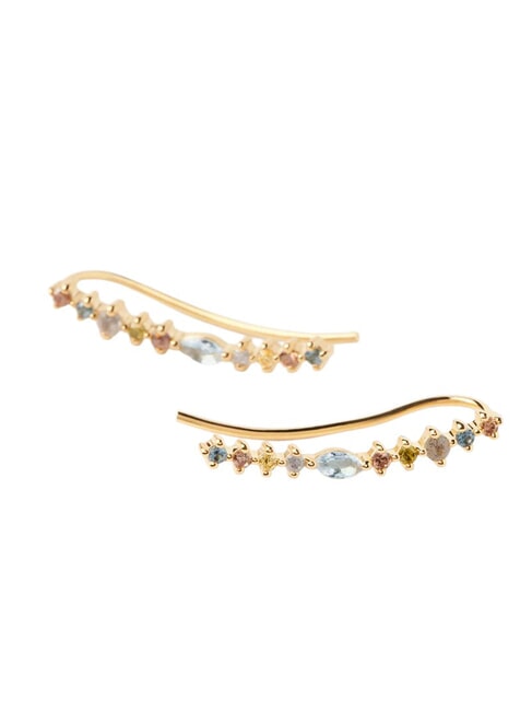 PDPAOLA COLOR LOTUS CLIMBING Ohrringe mit farbigen Steinen Gold - Ohrringe