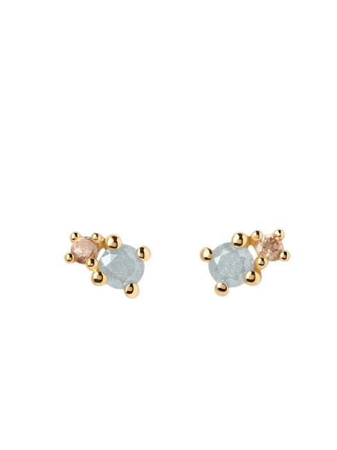PDPAOLA COLOR FOG Ohrstecker mit farbigen Steinen Gold - Ohrringe