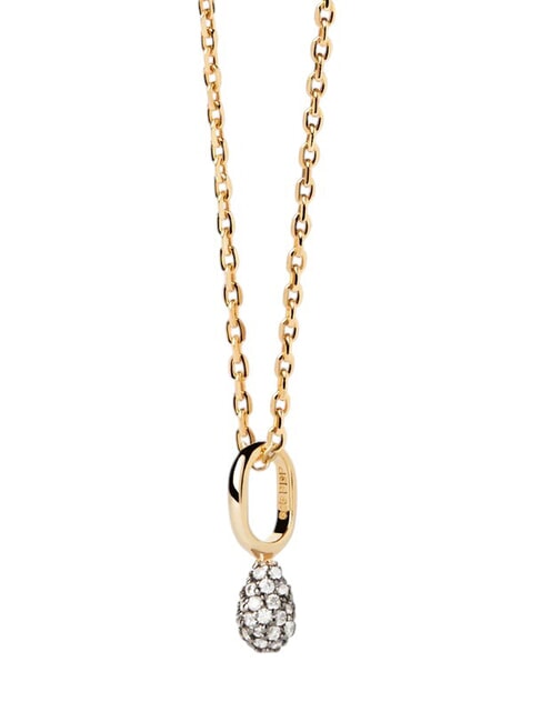 PDPAOLA SILHOUETTES PAVE' LAVA Halskette mit Pavé-Tropfenanhänger Gold - Halsketten