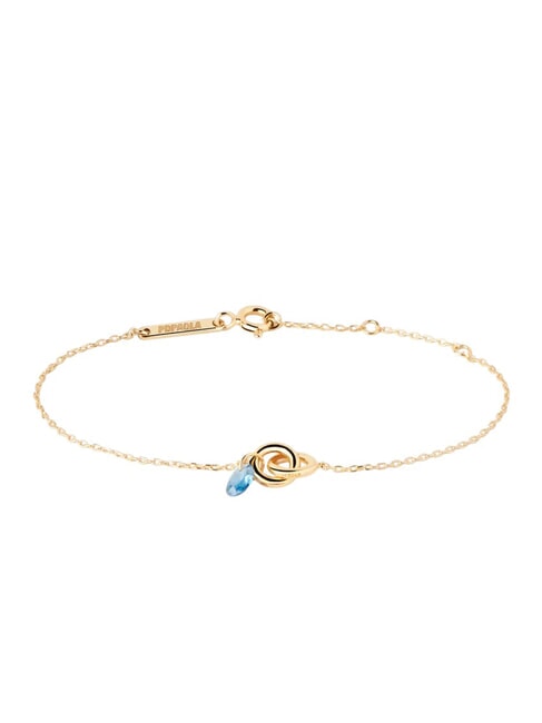 PDPAOLA COLOR LILY Armband mit zwei Ringen und Zirkonia-Tropfen Gold - Armbänder