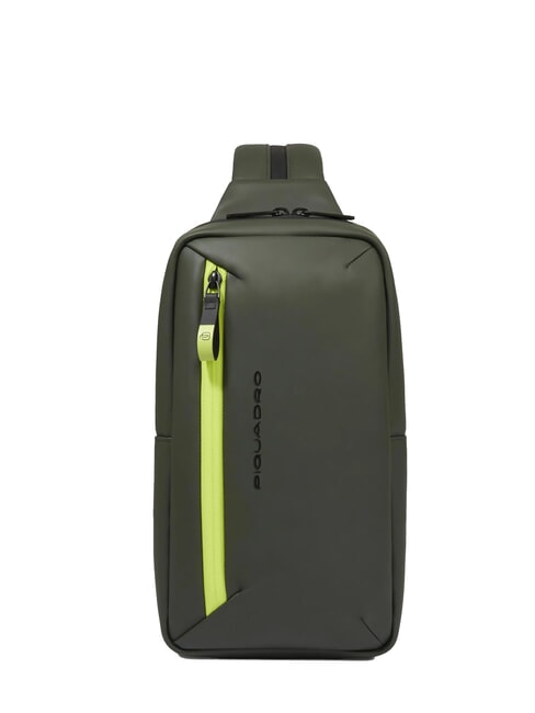 PIQUADRO CORNER SPECIALE GOMMATO  Ein-Schulter-Rucksack GRÜN - PC-Rucksäcke