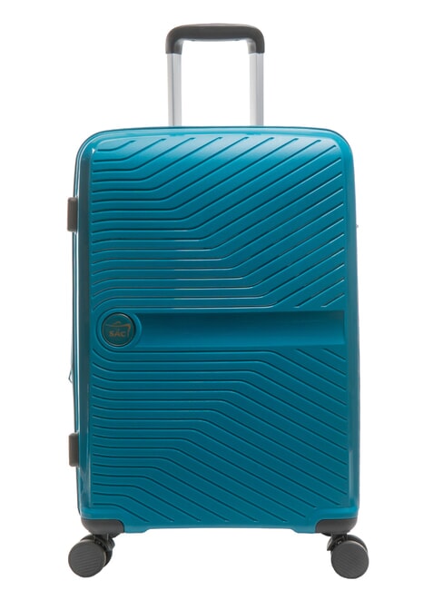 LESAC SLIDE Mittelgroßer erweiterbarer Trolley petrolblau - Harte Trolleys