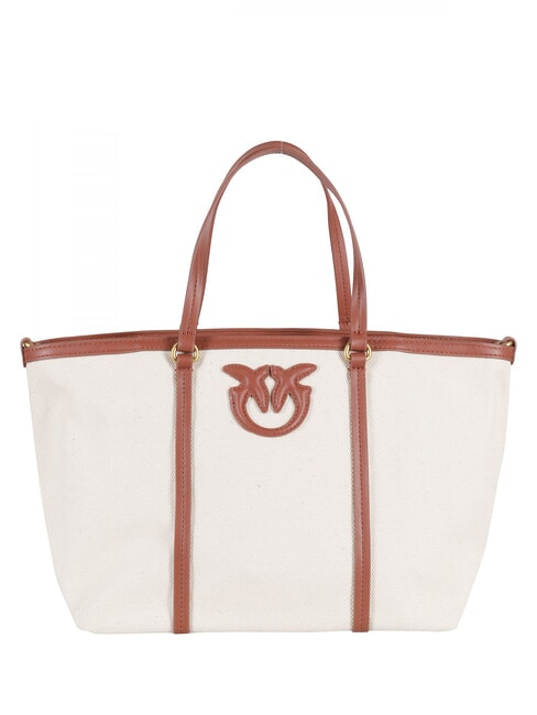 PINKO MIRANDA Einkaufstasche mit Schultergurt multibeige/Leder-Antikgold - Damentaschen
