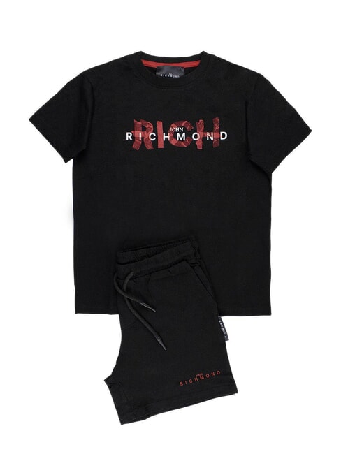 JOHN RICHMOND VALIMA T-Shirt + Bermuda Schwarz - Trainingsanzüge für Kinder