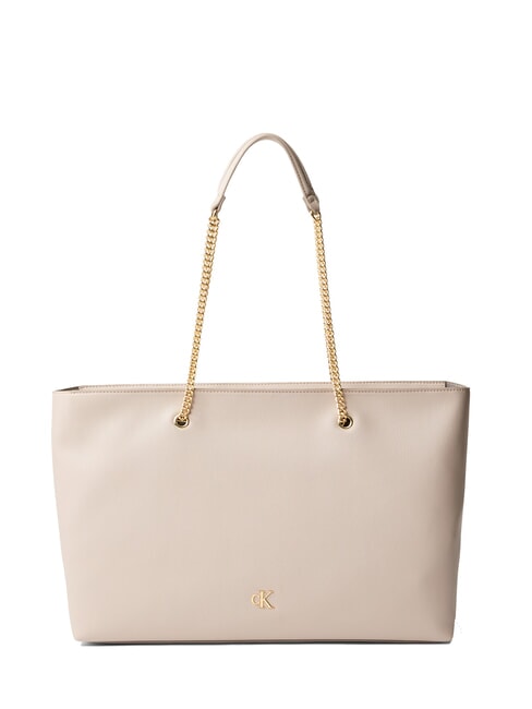 CALVIN KLEIN CKJ MINIMAL MONOGRAM Einkaufstasche mit Kettengriff Chateau - Damentaschen
