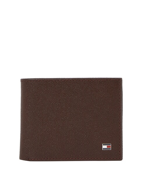 TOMMY HILFIGER TH FLAG Herren Leder Geldbörse Kaffeebohnen - Brieftaschen Herren