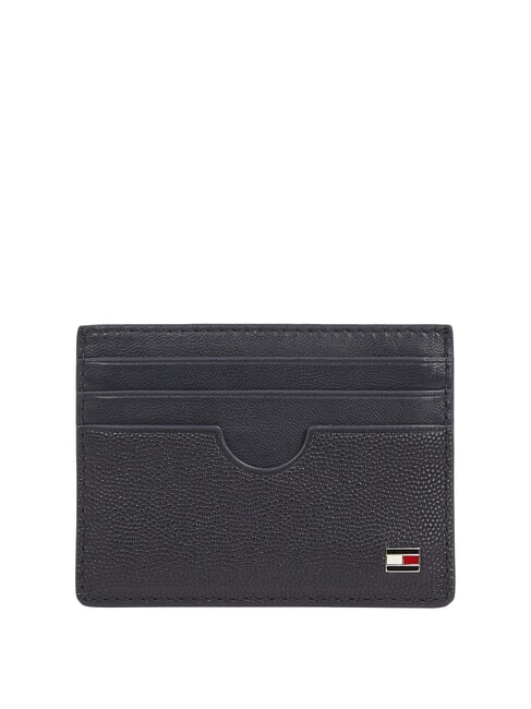 TOMMY HILFIGER TH FLAG  Flaches Kartenetui aus Leder spaceblau/schwarz - Brieftaschen Herren
