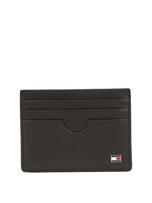 TOMMY HILFIGER TH FLAG  Flaches Kartenetui aus Leder Schwarz - Brieftaschen Herren