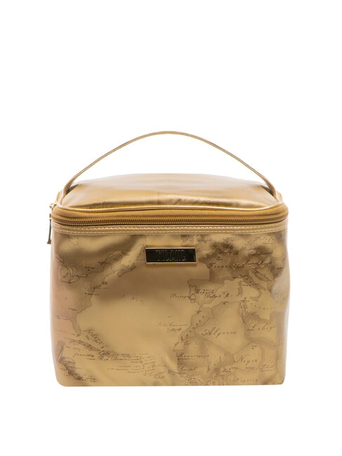 ALVIERO MARTINI PRIMA CLASSE GEO Mittlerer Kosmetikkoffer mit Griff dunkles Gold - Beauty-Case