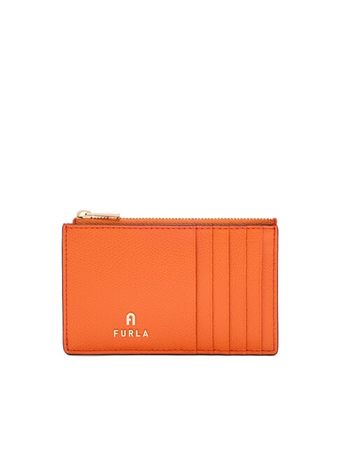 FURLA CAMELIA Flache Brieftasche aus Leder Paprika - Brieftaschen Damen