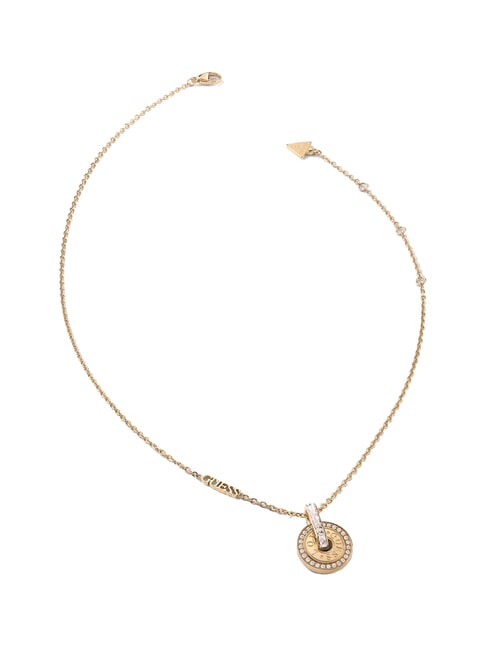 GUESS LOVE Halskette mit kreisförmigem Charm Gold - Halsketten